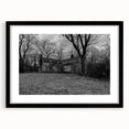 Abstract art print of a colorful, textured Delaware landscape on a large canvas, framed in black.