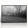 Large abstract wall art depicting a Delaware scenery in black and white tones on a framed acrylic.