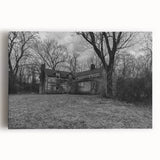 Black and white photograph of Delaware scenery on large stretched canvas, suitable as kitchen wall art.