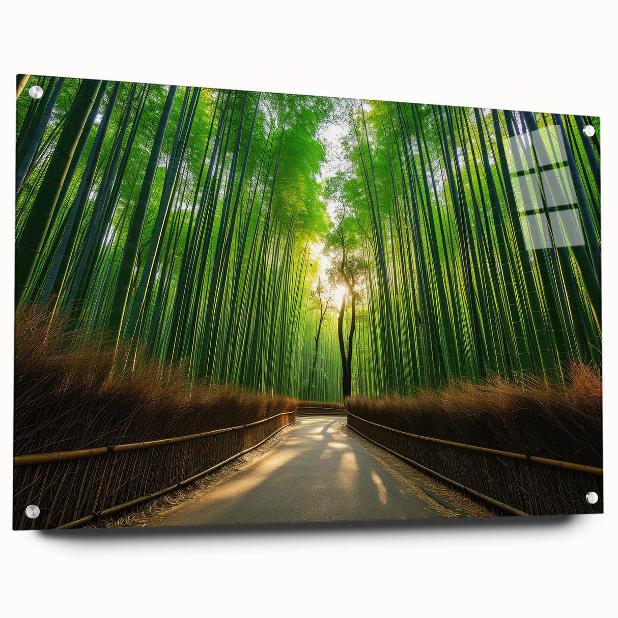 Acrylic print of a large abstract depiction of Maui, Hawaii, with vibrant blue and green hues.