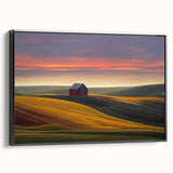 Black and white landscape art painting of Idaho scenery on a framed canvas, ideal for bedroom wall decor.