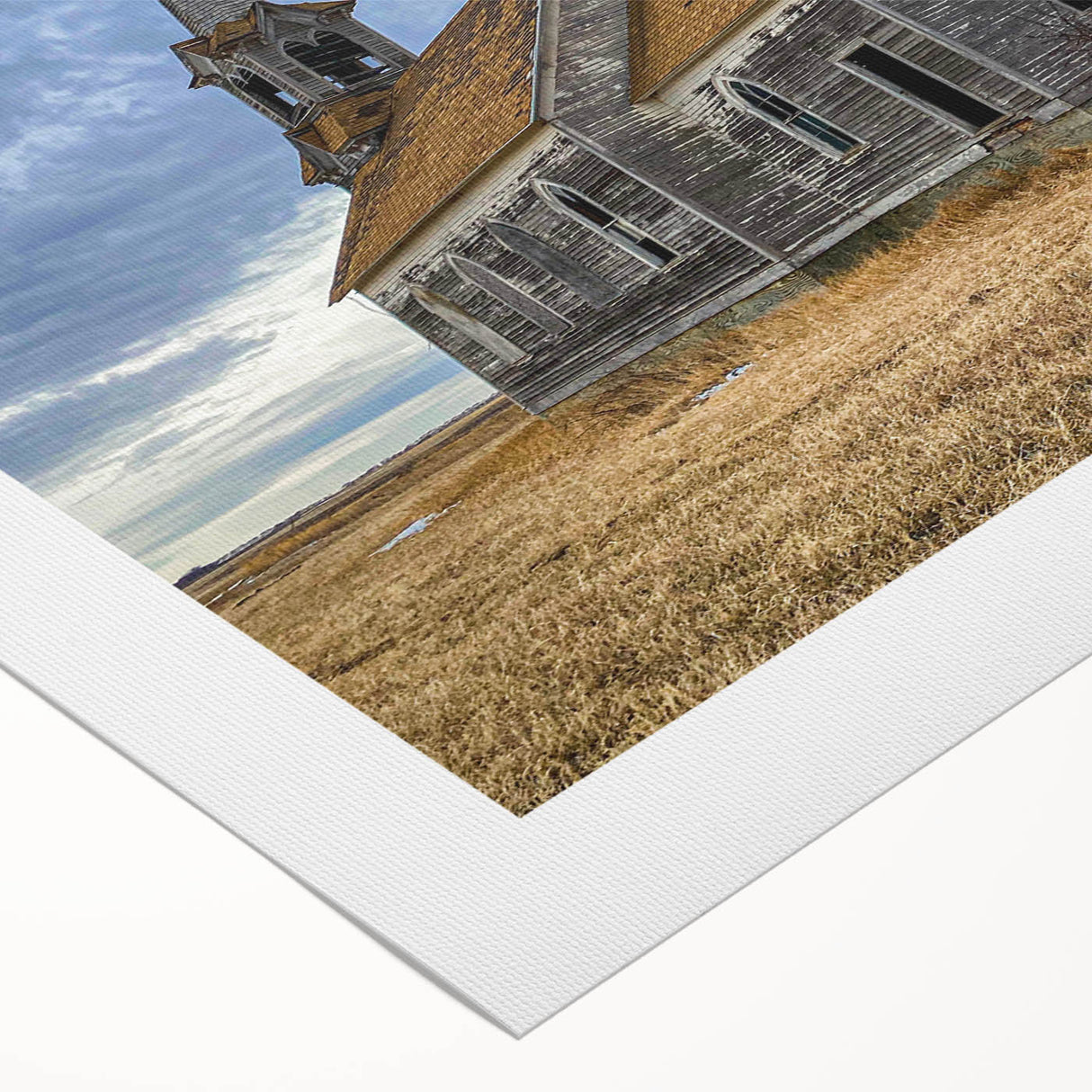Art deco poster of Iowa scenery on rolled canvas, featuring muted earth tones, ideal for dining room wall art.