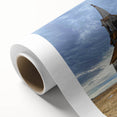 Art Deco poster of Iowa scenery on rolled canvas, featuring soft pastel colors, ideal for nursery wall art.