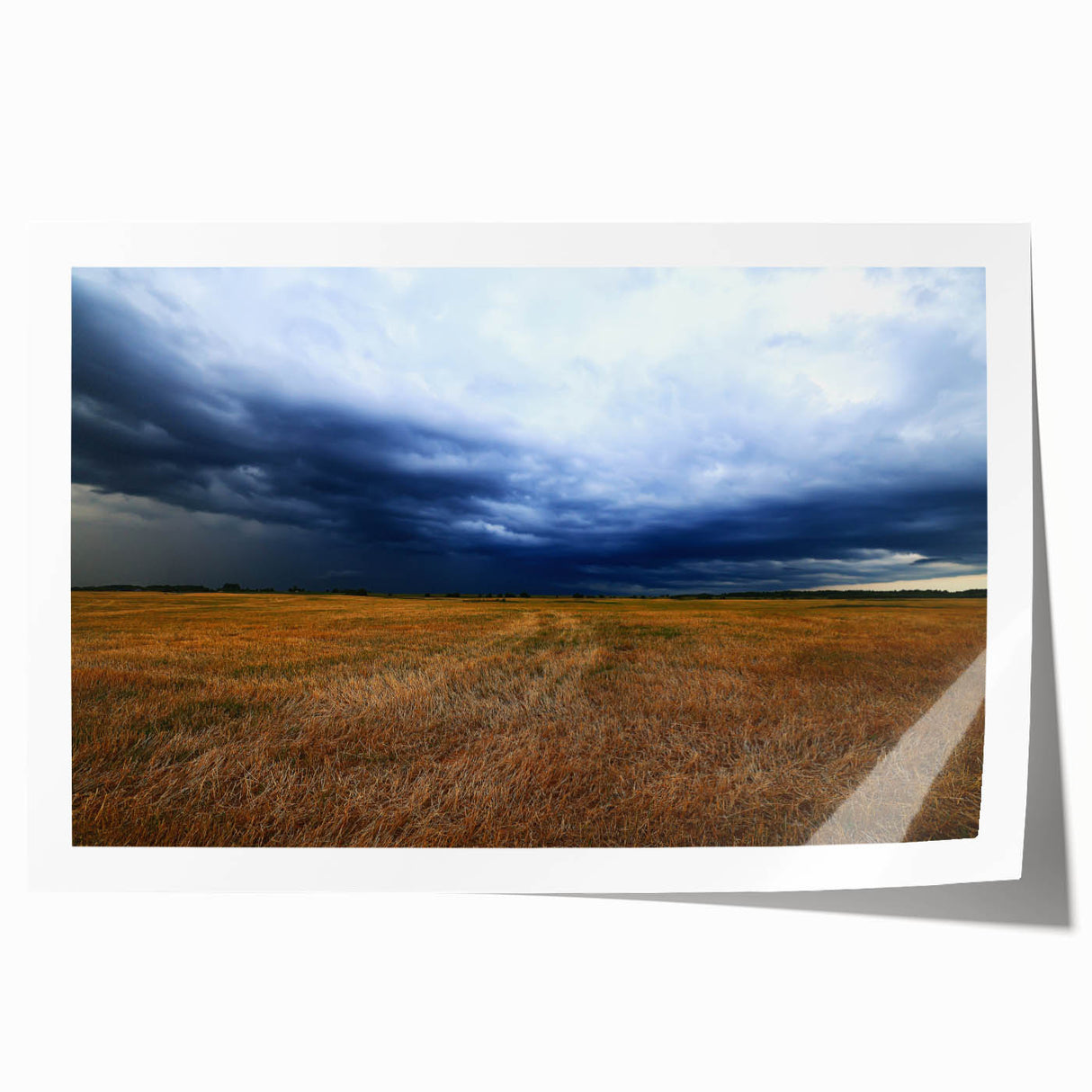 Rolled print of Kansas scenery with soft pastel colors, ideal for art wall dining room or classy bathroom decor.