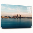 Large abstract wall art of Kentucky scenery on acrylic glass, featuring muted earth tones, ideal for dining room decor.