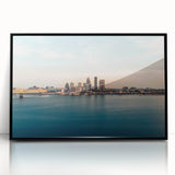 Large abstract wall art depicting a vibrant Kentucky landscape in acrylic, framed in black.