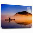 Acrylic glass print of a Maine landscape in muted earth tones, suitable for bedroom or dining room decor.