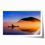 Extra large rolled print of Maine scenery with vibrant green and blue tones, ideal for art wall dining room.