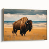 Framed canvas depicting a vintage-style Oklahoma landscape in black and gold tones, ideal for bedroom wall art.
