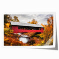 Vermont landscape with lush greenery on rolled print, ideal for art wall dining room.