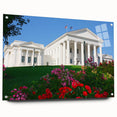 Large abstract wall art of Virginia scenery on acrylic glass, featuring muted earth tones.