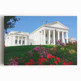 Black and white stretched canvas of Virginia scenery, ideal for kitchen wall art.