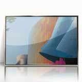 Acrylic print of Seattle skyline in muted gray, ideal for modern art wall decor.