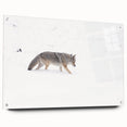 Yellowstone National Park scenery on acrylic glass, featuring vibrant green and blue tones, ideal for dining room art.