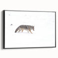Black and white framed canvas of Yellowstone landscape, ideal for bedroom wall art with a vintage poster style.