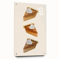Large abstract wall art depicting autumn trees in red and orange tones on acrylic glass.