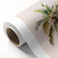Art deco poster featuring a stylized summer scene in pastel shades on rolled canvas, ideal for nursery wall art.