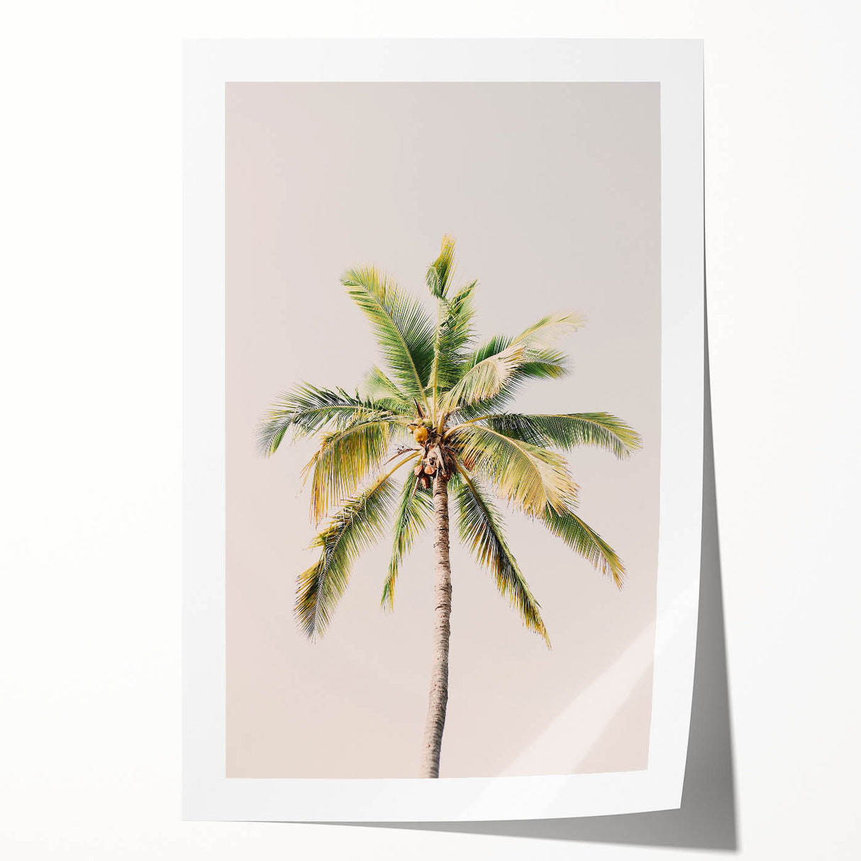 Extra large rolled canvas featuring a floral design in pastel shades.
