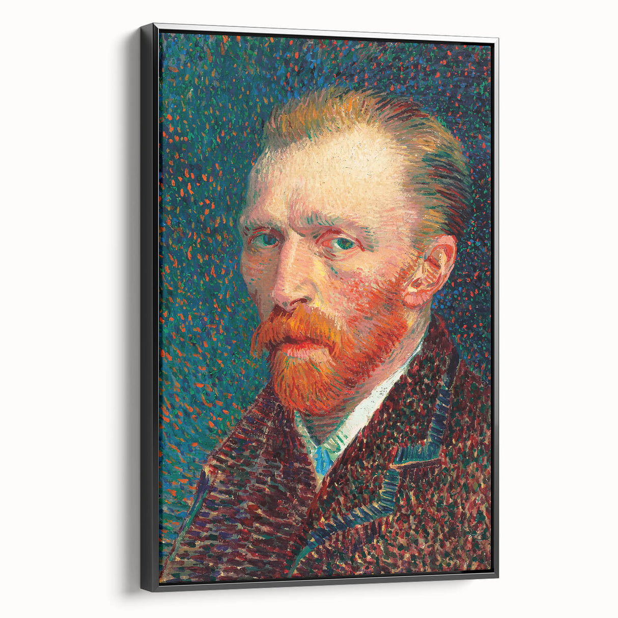 Black and white landscape painting on framed canvas, featuring a vintage poster art style, ideal for bedroom wall decor.