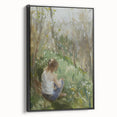 Abstract figurative framed canvas artwork showcasing a dynamic black and white design, viewed from the side, ideal for modern home decor and artistic interiors. This piece adds a contemporary flair to any space while enhancing visual interest and creativity.