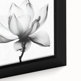 Close-up of a vibrant abstract floral framed canvas artwork, showcasing bold colors and intricate details, perfect for enhancing modern home decor.