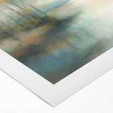 Abstract landscape artwork on rolled canvas, showcasing vibrant colors and fluid shapes, perfect for modern home decor. Packaged securely in a cardboard tube for safe delivery.