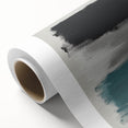 Large Abstract Wall Art – Teal, Gray & Black Modern Brush Design