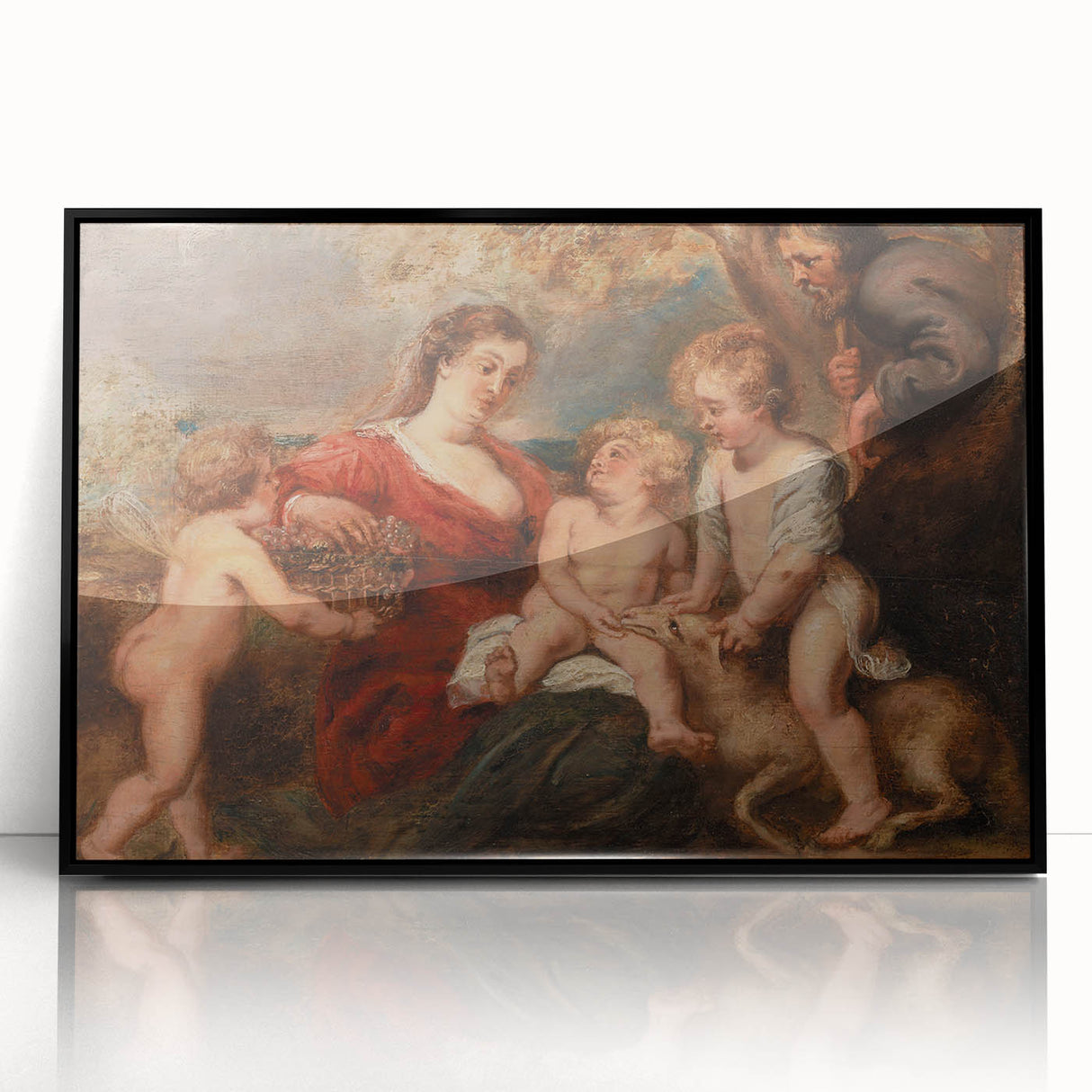 Baroque and Rococo Wall Art - The Holy Family with Angels - Print