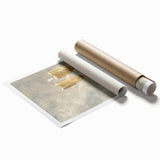 Extra large rolled print featuring a floral art design in pastel shades.