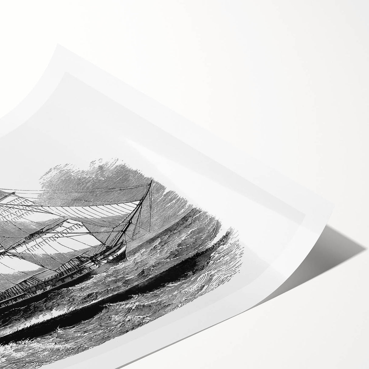 Majestic Realism Art Print of H.M.S. Daedalus and Sea Serpent – Classical Nautical Wall Art
