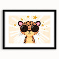 Cool Leopard Wall Art - Girls Room & Nursery Safari Decor