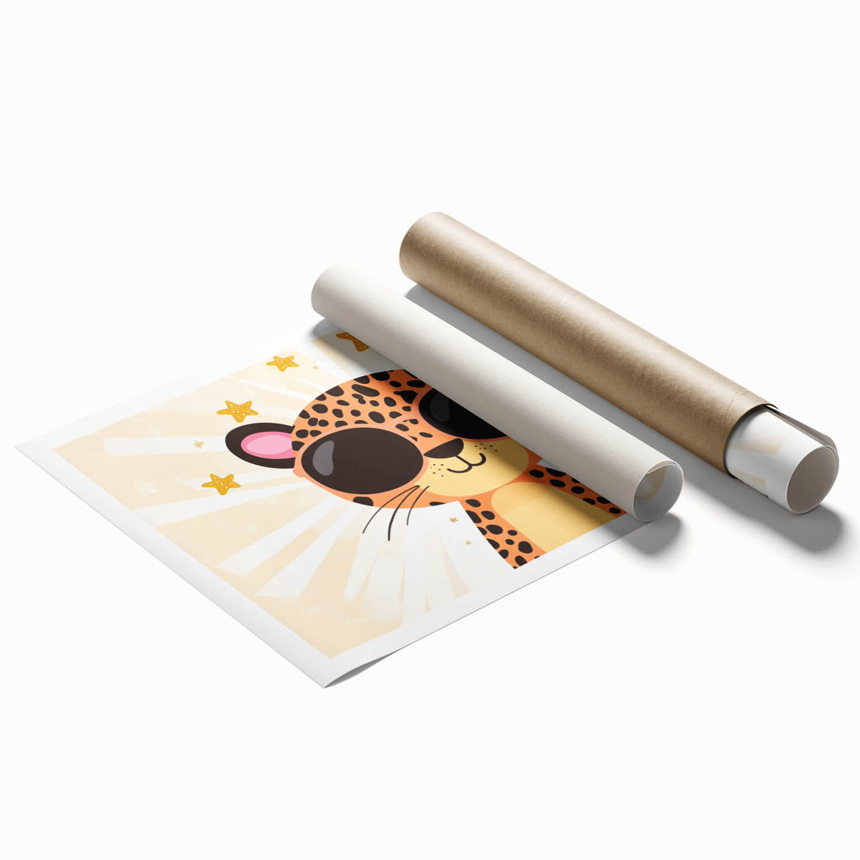 Cool Leopard Wall Art - Girls Room & Nursery Safari Decor