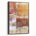 Black and white framed canvas of a vintage landscape painting, ideal for bedroom decor.