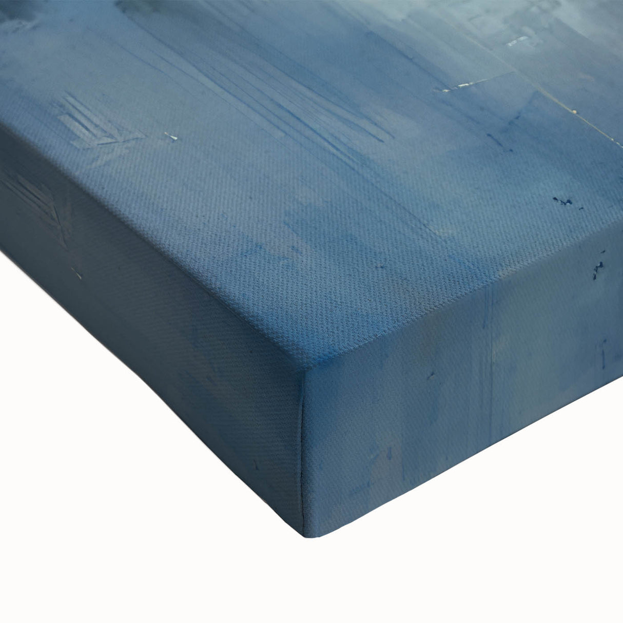 Abstract Cityscape Wall Art – Blue & Gray Modern Canvas Print