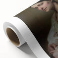 Abstract figurative rolled canvas artwork showcasing vibrant, fluid colors and dynamic shapes, ideal for modern home decor. Packaged securely in a protective tube.