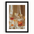 Extra large abstract art print with vibrant, textured colors on a framed canvas, ideal for living room decor.
