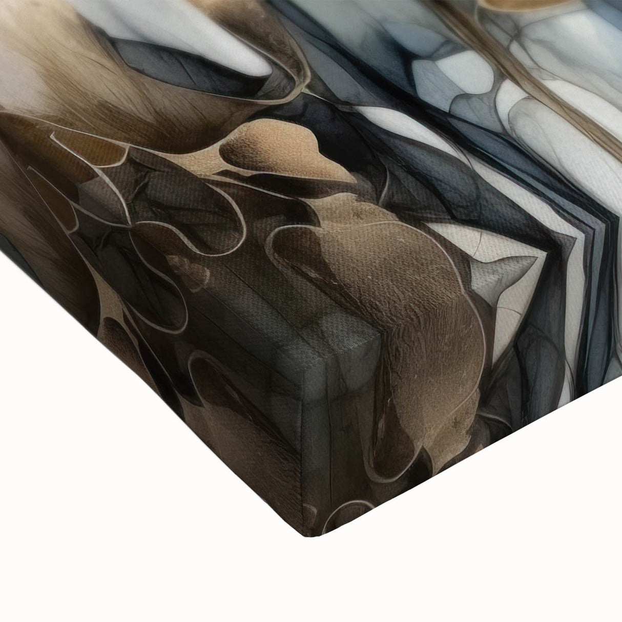 Elegant Navy & Gold Floral Wall Art – Modern Canvas Print