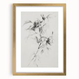 Abstract floral artwork framed in gold, showcasing vibrant colors and intricate details, perfect for enhancing home decor in a stylish setting.