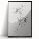 Framed acrylic artwork featuring an abstract floral design in vibrant colors, set against a sleek black frame, ideal for modern home decor.