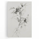 Colorful abstract floral canvas art featuring vibrant hues of pink, blue, and green, elegantly stretched over a wooden frame, perfect for modern home decor.