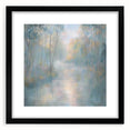 Abstract landscape artwork framed in black, showcasing vibrant colors and dynamic shapes, perfect for modern home decor. Ideal for enhancing living spaces with artistic flair.