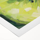 Art deco poster featuring assorted fruits in vibrant colors on rolled canvas, ideal for dining room wall art.