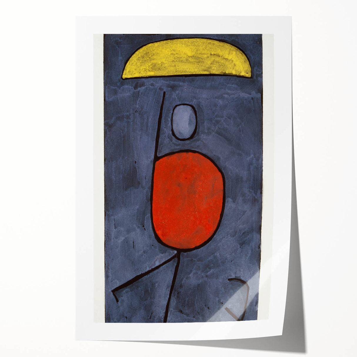 Modern Wall Art - Abstract Figure with Umbrella | Minimalist Decor