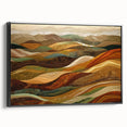 Black and white landscape art painting of trees in autumn on framed canvas, ideal for bedroom wall decor.