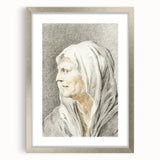 Classic Romantic Paintings: Portrait of an Elderly Woman in Romantic Style