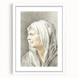 Classic Romantic Paintings: Portrait of an Elderly Woman in Romantic Style