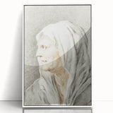 Classic Romantic Paintings: Portrait of an Elderly Woman in Romantic Style