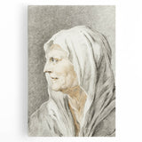 Classic Romantic Paintings: Portrait of an Elderly Woman in Romantic Style