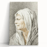 Classic Romantic Paintings: Portrait of an Elderly Woman in Romantic Style