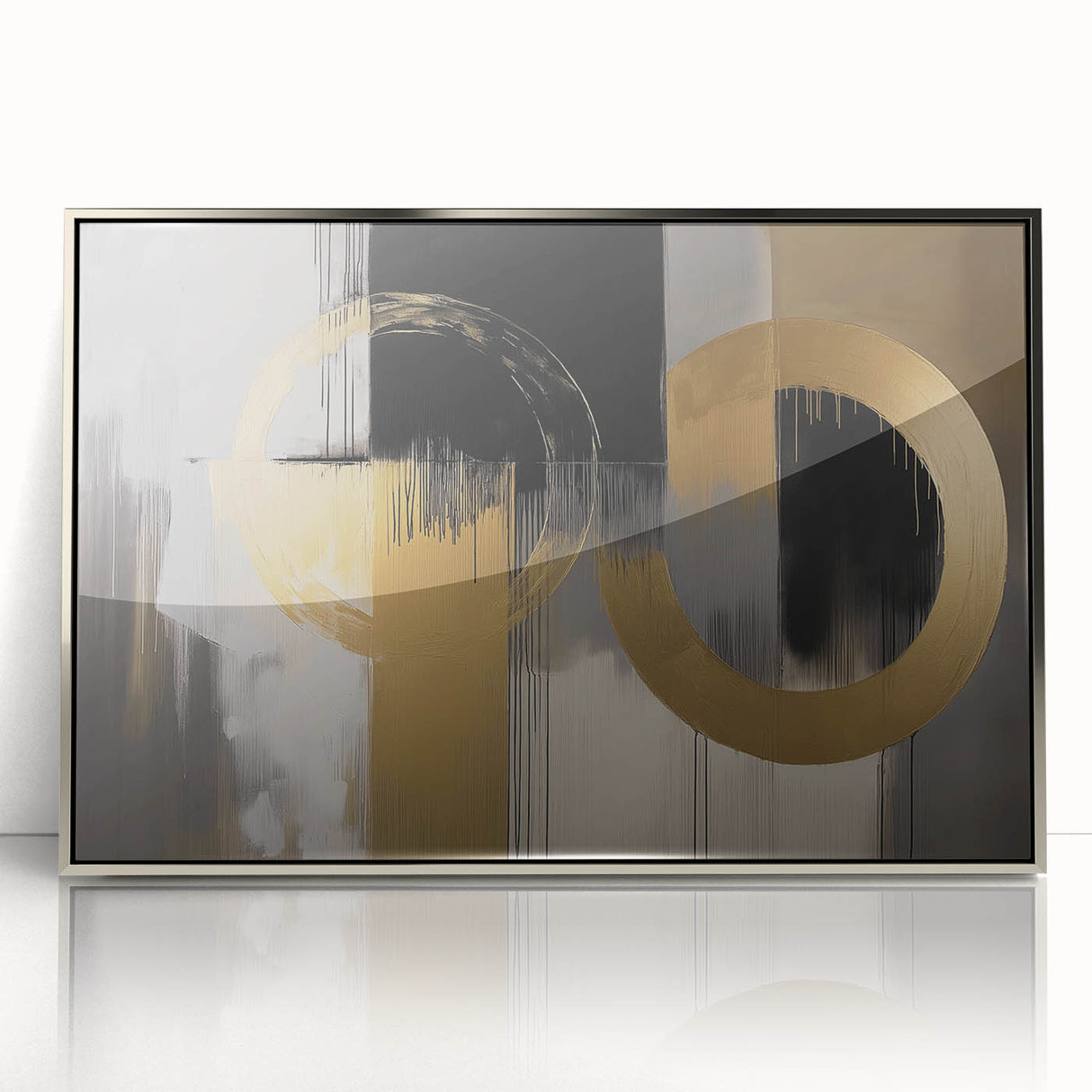 Gold & Black Abstract Wall Art – Modern Luxury Canvas Print